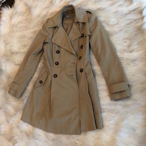 Tan trench coat